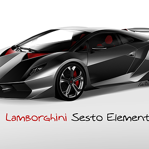 איור אילוסטרייטור - Lamborghini Sesto Elemento