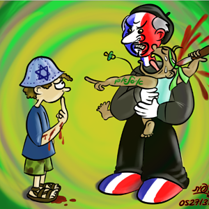 קריקטורה  בעקבות הפיגוע בצרפת
סתיו 2015