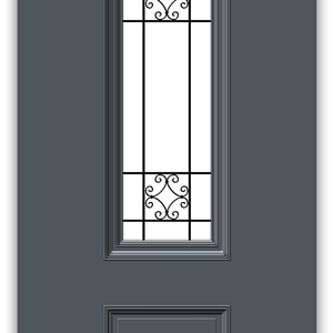 עיצוב מדבקה לציפוי דלת הכניסה -
הדמיה של חלון בדלת