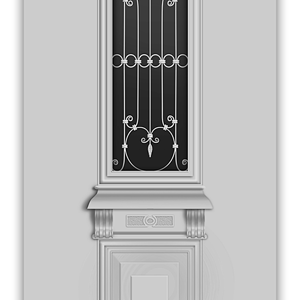 עיצוב מדבקה לציפוי דלת הכניסה -
הדמיה של חלון בדלת