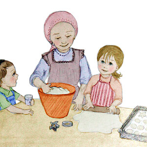 וילדים מכינים עוגיות