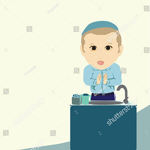 Vector-a-jewish-boy-after-washing-them-says-a-blessing-vector1570537171