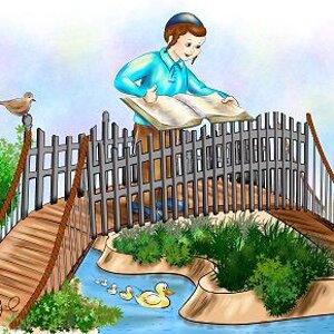 ילד לומד על גשר.jpg