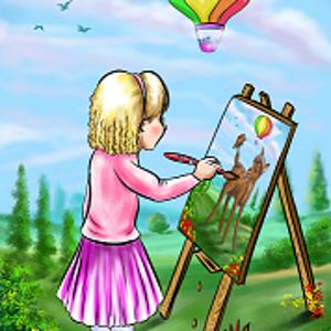 ילדונת מציירת נוף-מ.png