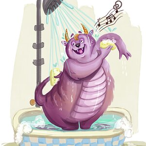 monster taking a shower.jpg